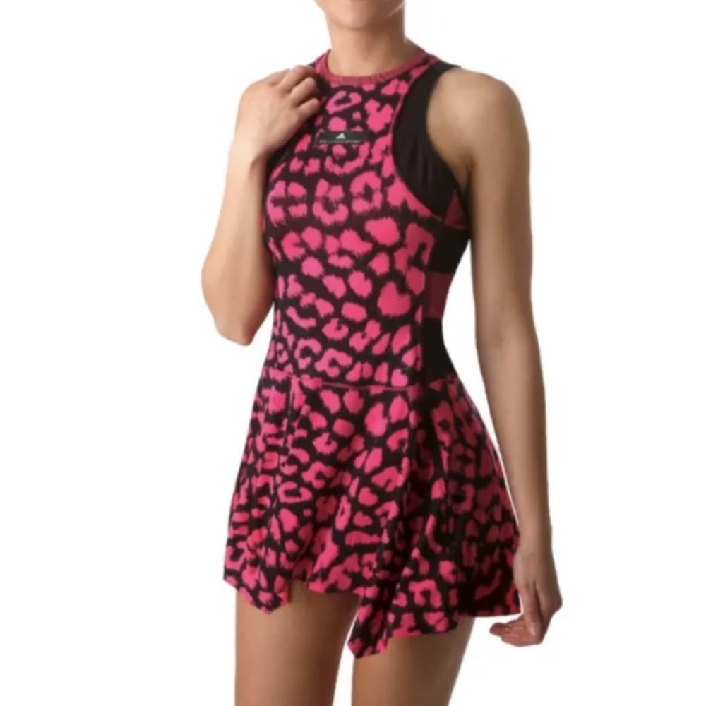 Adidas X Stella McCartney XS Leopard print court Tennis Dress